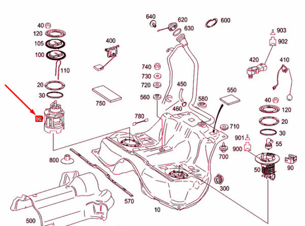 A2214706094 - NEW MERCEDES-BENZ S W221 FUEL PUMP A2214706094 ORIGINAL