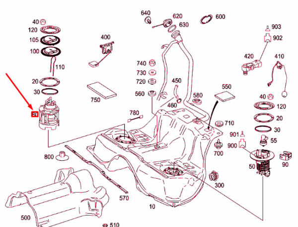 A2214708494 - NEW MERCEDESS-BENZ S W221 FUEL DELIVERY MODULE A2214708494 ORIGINAL