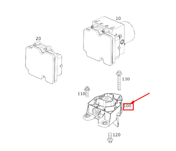 A2224311740 - MERCEDES-BENZ S W222 ABS Hydraulic Unit Bracket LHD A2224311740 ORIGINAL