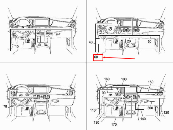 A2225407308 - MERCEDES-BENZ S W222 Tire Pressure Control Harness A2225407308 ORIGINAL
