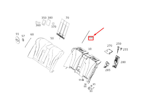 A2225409013 - MERCEDES-BENZ S W222 Rear Seat Backrest Wiring Harness A2225409013 ORIGINAL