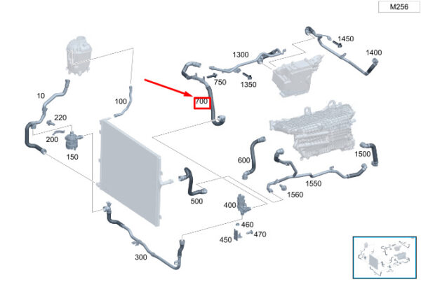 A2235012901 - MERCEDES-BENZ S W223 Engine Coolant Line A2235012901 ORIGINAL