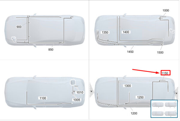 A2235403755 - MERCEDES-BENZ S W223 Rear Camera Soiling Prevent Wiring A2235403755 ORIGINAL