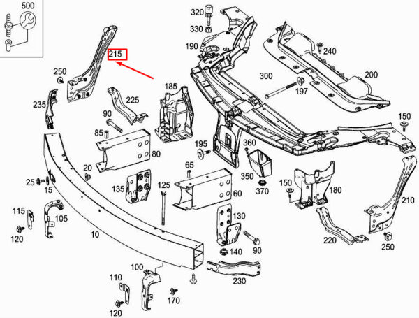 A2316202414 - MERCEDES-BENZ SL R231 Front Right Lighting Unit Bracket A2316202414 ORIGINAL