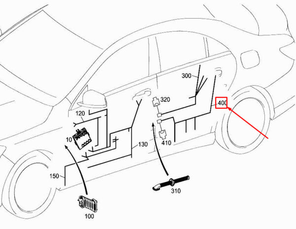 A2465407811 - MERCEDES-BENZ GLA X156 Rear Door Wiring Harness A2465407811 ORIGINAL