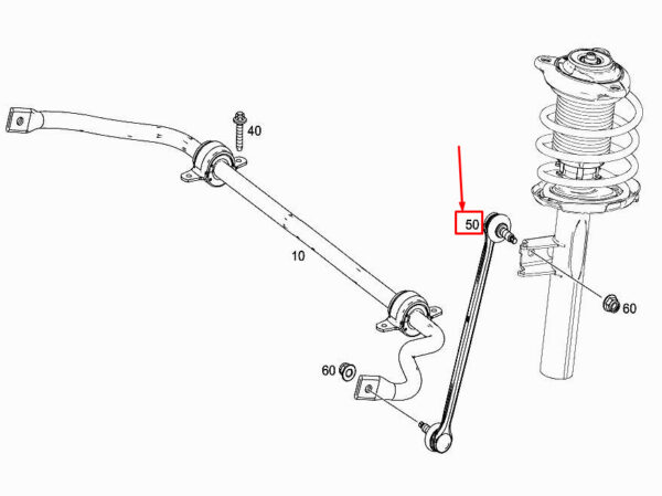 A2473207603 - MERCEDES-BENZ A W177 Front Stabilizer Bar Linkage A2473207603 ORIGINAL