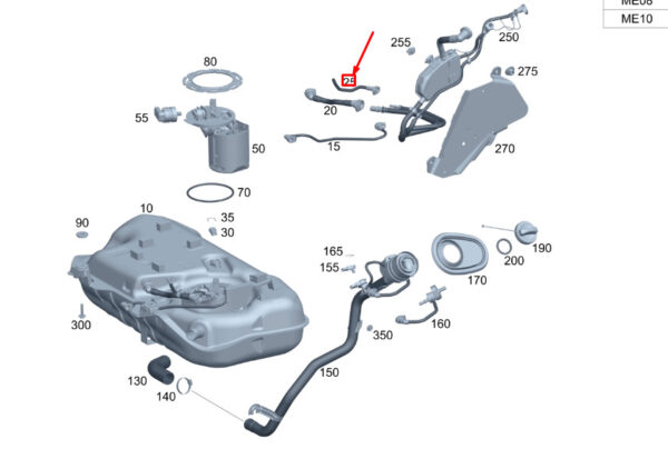 A2474703102 - MERCEDES-BENZ GLA H247 Fuel Vent Line A2474703102 ORIGINAL