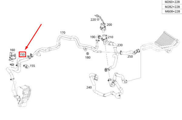 A2475063500 - MERCEDES-BENZ CLA C118 Heating Line LHD A2475063500 ORIGINAL