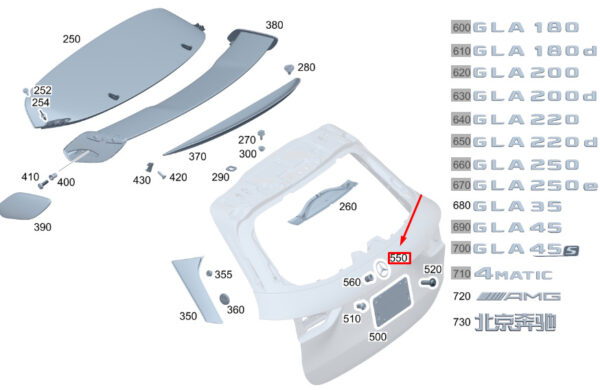 A2478179100 - MERCEDES-BENZ GLA H247 AMG Rear Mercedes Star A2478179100 ORIGINAL