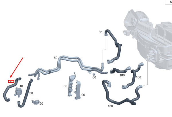 A2478306902 - MERCEDES-BENZ GLA H247 AMG Return Line To Engine Hose A2478306902 ORIGINAL