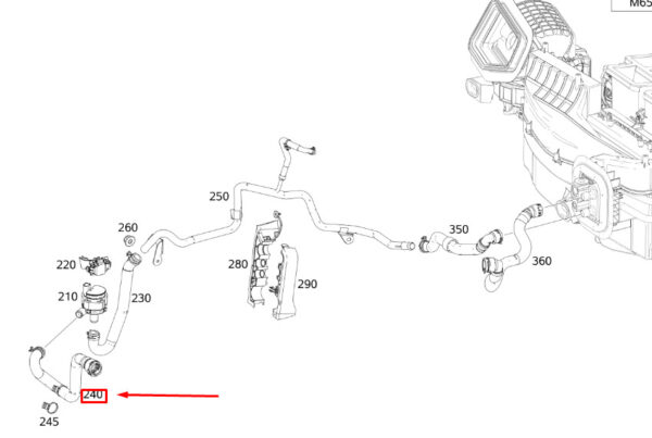 A2478307600 - MERCEDES-BENZ GLB X247 Return Line To Engine Molded Hose A2478307600 ORIGINAL