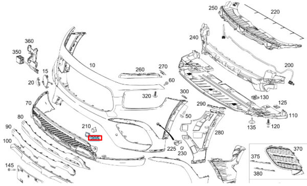 A2478858605 - MERCEDES-BENZ GLB X247 Front Bumper Right Mount A2478858605 ORIGINAL