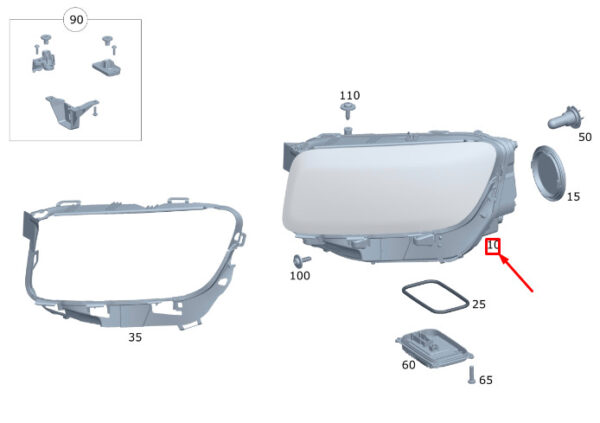 A2479069501 - MERCEDES-BENZ GLB X247 Front Left Headlight LHD A2479069501 ORIGINAL