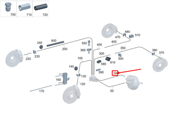 A2524200200 - MERCEDES-BENZ EQC Brake Line A2524200200 ORIGINAL