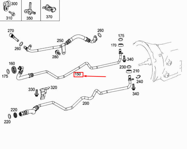 A2532700000 - MERCEDES-BENZ GLC X253 Engine Oil Feed Line A2532700000 ORIGINAL