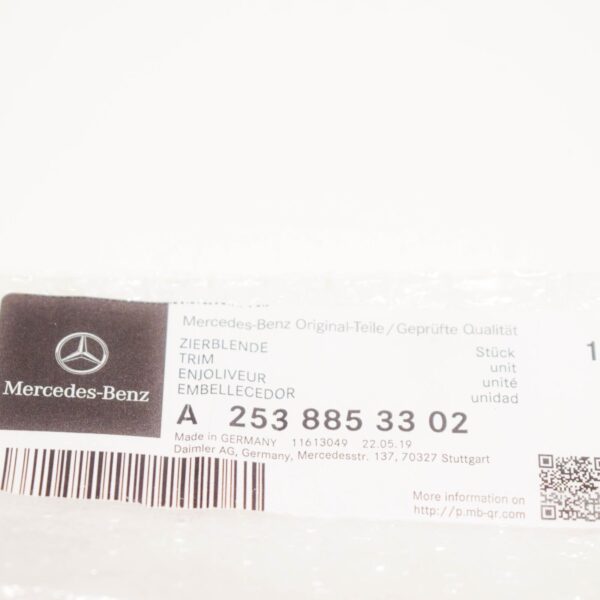 A2538853302 - NEW MB GLC C253 AMG FRONT BUMPER RIGHT BOTTOM MOLDING A2538853302 ORIGINAL