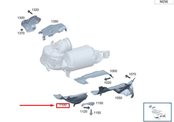 A2562034800 - MERCEDES-BENZ S W223 Exhaust System Screening Plate A2562034800 ORIGINAL