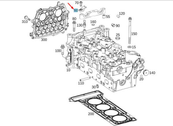 A2700510003 - MERCEDES-BENZ C W204 Front Camshaft Bearing Cap A2700510003 ORIGINAL