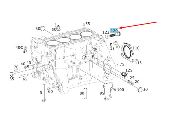 A2711800275 - MERCEDES-BENZ C W204 Oil Duct Temperature Regulator A2711800275 ORIGINAL