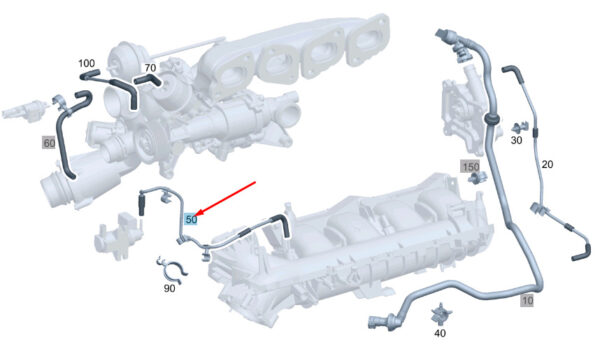 A2740704232 - MERCEDES-BENZ E W213 Vacuum Line A2740704232 ORIGINAL
