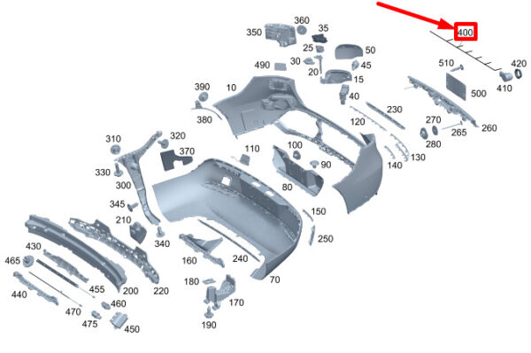 A2935404401 - MERCEDES-BENZ EQC Rear Parking Sensor Wiring Harness A2935404401 ORIGINAL