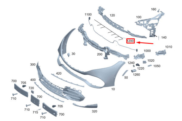 A2975405626 - MERCEDES-BENZ EQS V297 Front RH Parking Sensor Wiring A2975405626 ORIGINAL