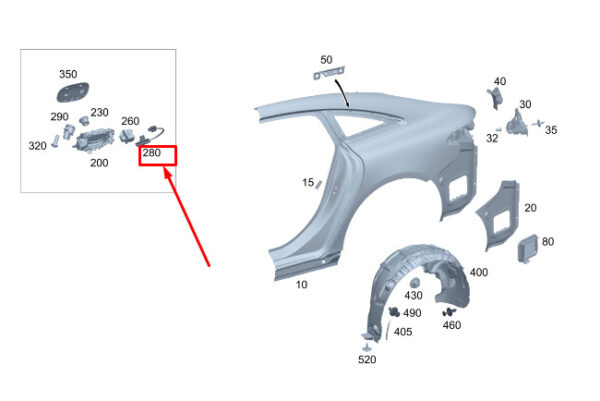 A2975407526 - MERCEDES-BENZ EQS V297 Locking Actuator Adapter Wiring A2975407526 ORIGINAL