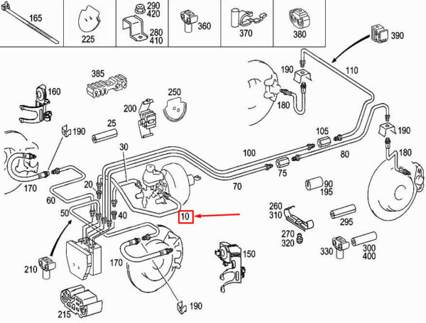 A3404203229 - MERCEDES-BENZ C Coupe C205 Brake Line A3404203229 ORIGINAL