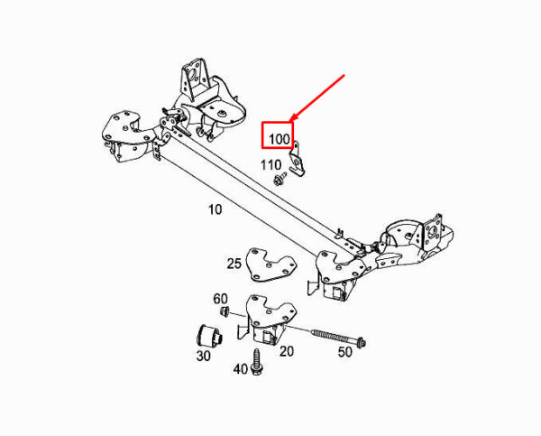 A4153510200 - MERCEDES-BENZ CITAN W415 Rear Cross Member Bracket A4153510200 ORIGINAL