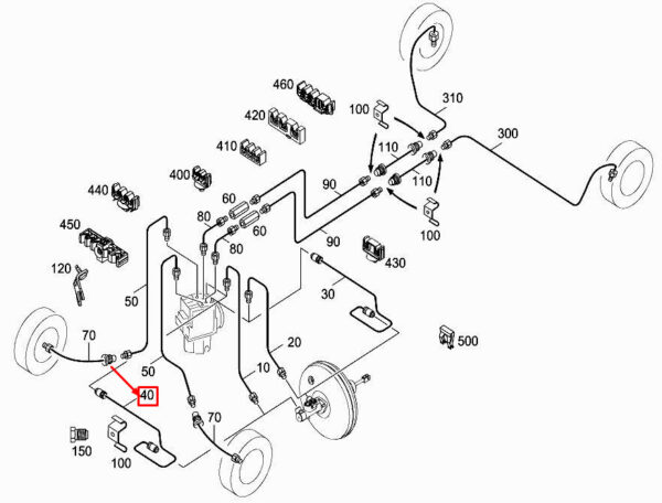 A4154202000 - MERCEDES-BENZ CITAN W415 Brake Line A4154202000 ORIGINAL