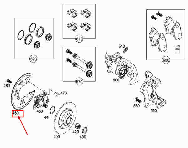 A4154230220 - MERCEDES-BENZ CITAN W415 Rear RH Brake Disc Protection A4154230220 ORIGINAL