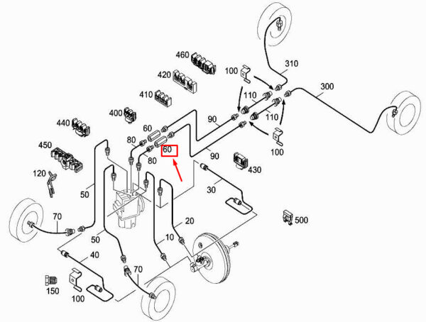 A4154280031 - MERCEDES-BENZ CITAN W415 Brake Line Connection A4154280031 ORIGINAL