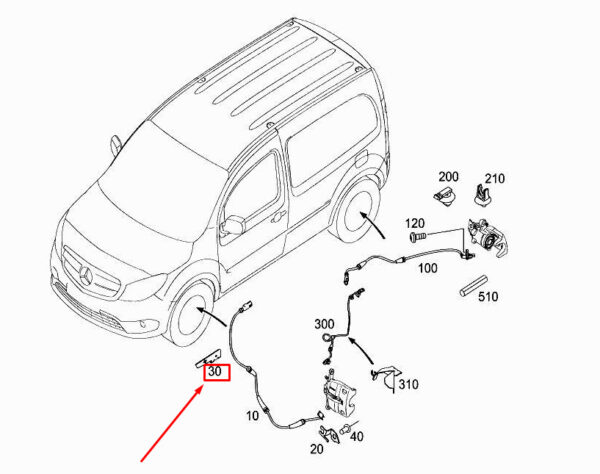 A4155420844 - MERCEDES-BENZ CITAN W415 Front Left Rpm Sensor Bracket A4155420844 ORIGINAL