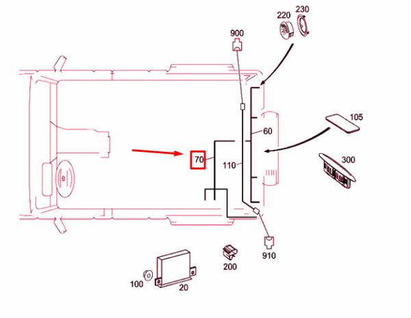 A4635407213 - NEW MERCEDES-BENZ G W463 WARNING DEVICE WIRING HARNESS A4635407213 ORIGINAL