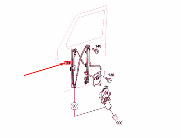 A4637201646 - NEW MERCEDES-BENZ G W463 FRONT RIGHT DOOR WINDOW REGULATOR A4637201646 ORIGINAL