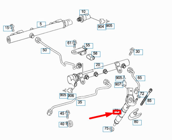 A6420701187 - NEW MERCEDES-BENZ ML W164 FUEL INJECTOR A6420701187 ORIGINAL