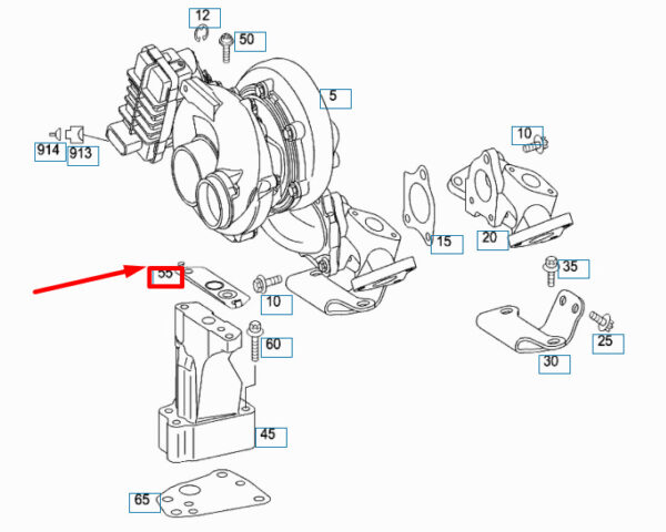 A6421420981 - NEW MERCEDES-BENZ GL X164 STAY TO CYLINDER HEAD METAL SEAL A6421420981 ORIGINAL