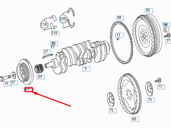 A6470300103 - NEW MERCEDES-BENZ SPRINTER W903 CRANKSHAFT DAMPER A6470300103 ORIGINAL