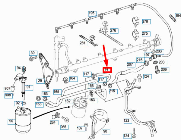 A648078078106 - MERCEDES-BENZ E S211 Fuel Hose A648078078106 ORIGINAL