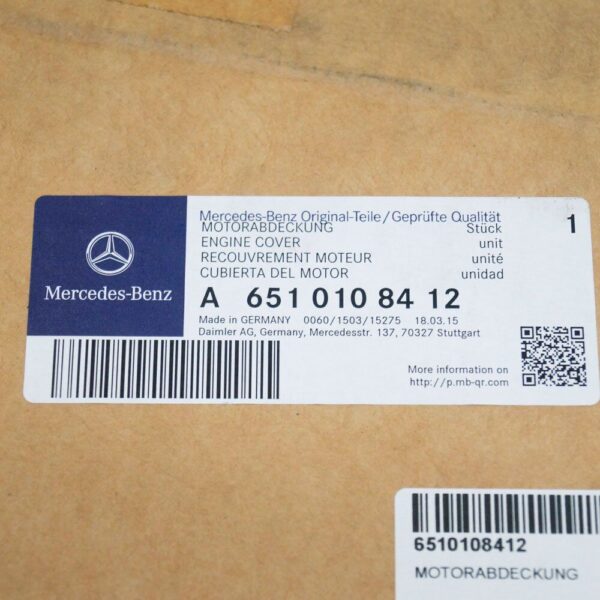 A6510108412 - NEW MERCEDES BENZ ML W166 PLASTIC ENGINE COVER A6510108412 ORIGINAL