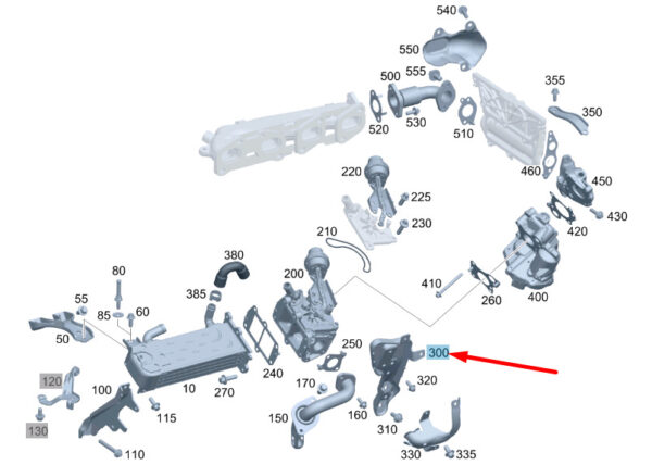 A6511400200 - MERCEDES-BENZ C W204 Valve Housing To Crankcase Bracket A6511400200 ORIGINAL