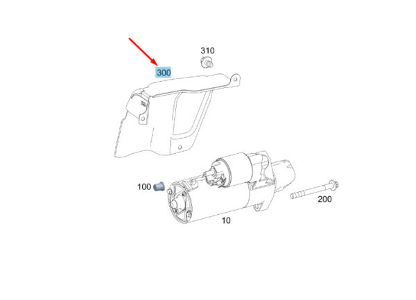 A6511510245 - NEW MERCEDES-BENZ SPRINTER W907 STARTER SCREENING PLATE A6511510245 ORIGINAL