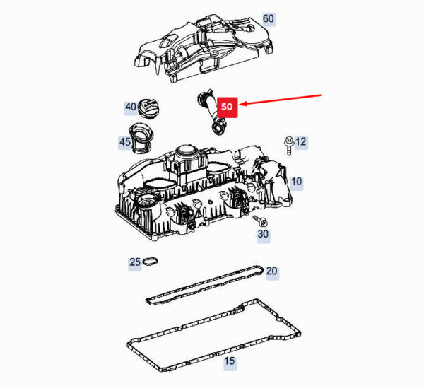 A6540100504 - MERCEDES-BENZ GLE W167 Engine Vent Hose A6540100504 ORIGINAL