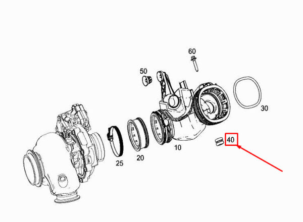 A6540940185 - MERCEDES-BENZ S W222 Clean Air Line Elastomer Bearing A6540940185 ORIGINAL