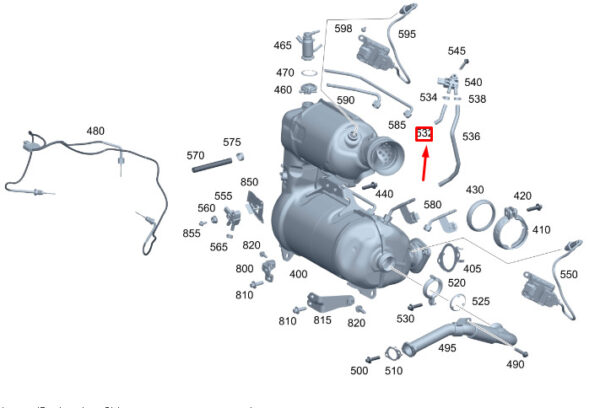 A6541410404 - MERCEDES-BENZ GLB X247 Exhaust Gas Line A6541410404 ORIGINAL