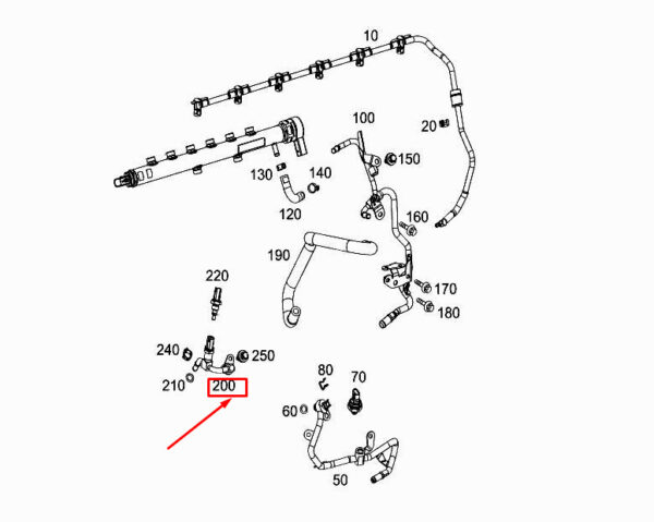 A6560703532 - MERCEDES-BENZ S W222 Fuel Line A6560703532 ORIGINAL