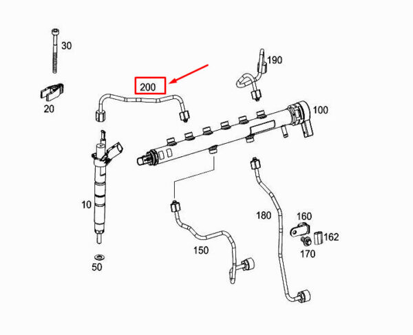 A6560703700 - MERCEDES-BENZ S W222 Fuel Pressure Line A6560703700 ORIGINAL