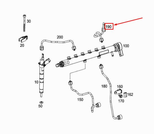 A6560703800 - MERCEDES-BENZ S W222 Fuel Pressure Line A6560703800 ORIGINAL
