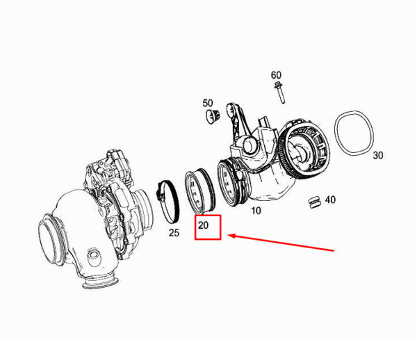 A6560940051 - MERCEDES-BENZ S W222 Clean Air Line Compensation Ring A6560940051 ORIGINAL