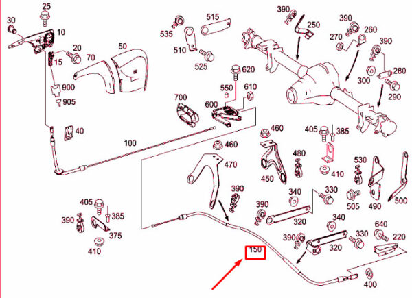 A9064206985 - MERCEDES-BENZ SPRINTER 906 Rear Parking Brake Cable A9064206985 ORIGINAL